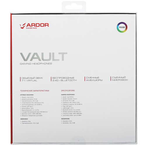 Купить Беспроводные/проводные наушники ARDOR GAMING Vault белый 2024  9119663. Характеристики, отзывы и цены в Донецке