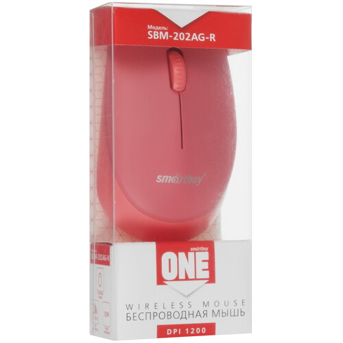 Купить Мышь беспроводная Smartbuy ONE SBM-200AG-R  красный  5466199. Характеристики, отзывы и цены в Донецке