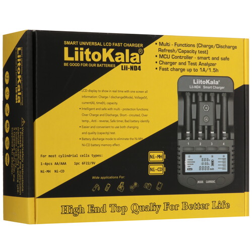 Купить Зарядное устройство LiitoKala Lii-ND4 EU+carcable  9212387. Характеристики, отзывы и цены в Донецке