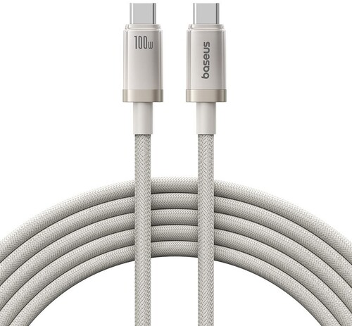 Купить Кабель круглый Baseus USB Type-C - USB Type-C бежевый 2 м  5627729. Характеристики, отзывы и цены в Донецке