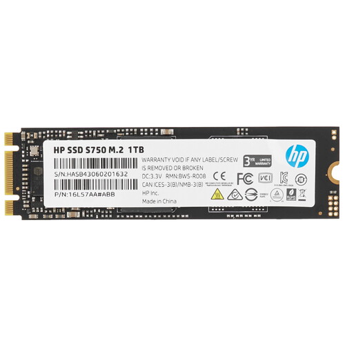 Купить 1000 ГБ M.2 SATA накопитель HP S750  5360884. Характеристики, отзывы и цены в Донецке