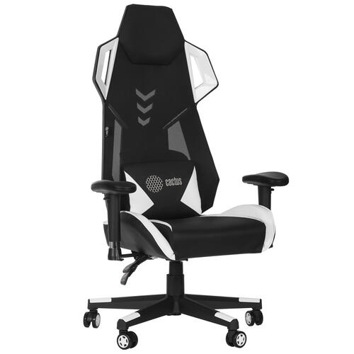 Купить Кресло игровое Cactus CS-CHR-090BLW белый  9936015. Характеристики, отзывы и цены в Донецке
