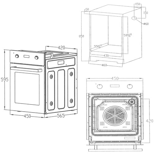 Купить Электрический духовой шкаф Weissgauff EOY 451 PDW белый  5300667. Характеристики, отзывы и цены в Донецке