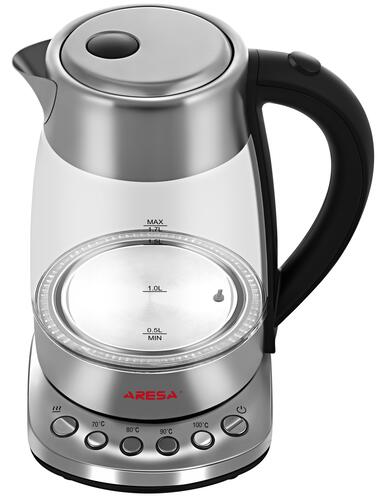 Купить Электрочайник Aresa AR-3460 серебристый  5300805. Характеристики, отзывы и цены в Донецке