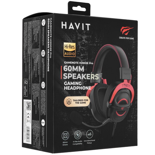 Купить Проводные наушники HAVIT H2002E Pro черный 2025  9271084. Характеристики, отзывы и цены в Донецке