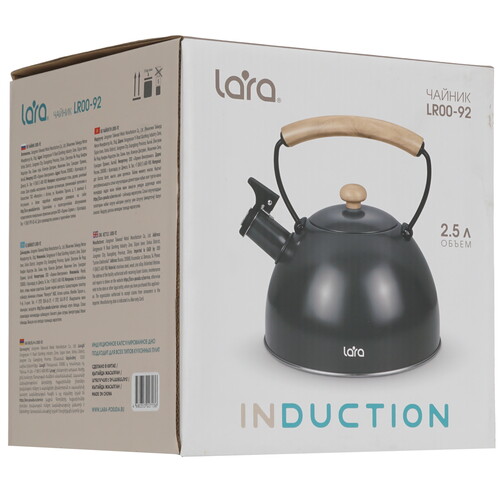 Купить Чайник для плиты LARA LR00-92 серый  9139697. Характеристики, отзывы и цены в Донецке