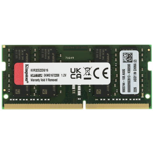 Купить Оперативная память SODIMM Kingston ValueRAM [KVR32S22D8/16] 16 ГБ  5053731. Характеристики, отзывы и цены в Донецке