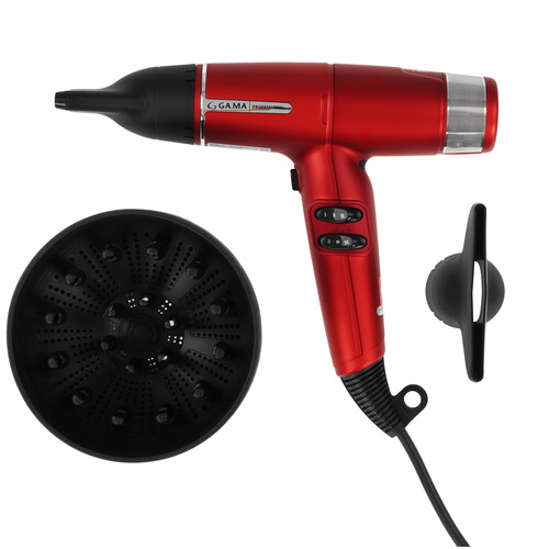 Купить Фен GA.MA IQ LITE красный/черный  9174455. Характеристики, отзывы и цены в Донецке