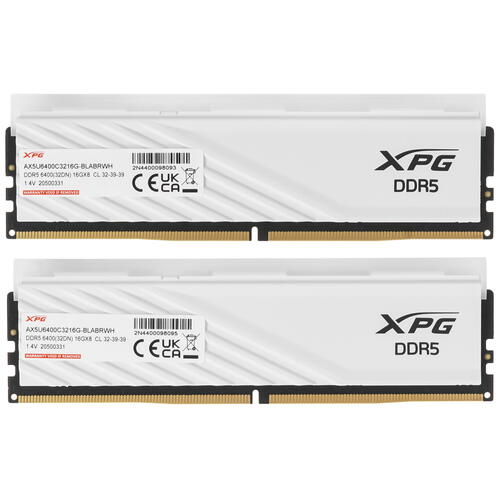 Купить Оперативная память ADATA XPG Lancer Blade RGB [AX5U6400C3216G-DTLABRWH] 32 ГБ  5433258. Характеристики, отзывы и цены в Донецке