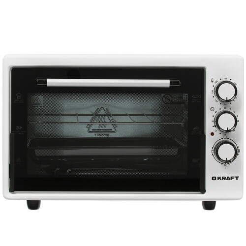Купить Мини-печь Kraft KF-MO 3200 W белый  5333041. Характеристики, отзывы и цены в Донецке