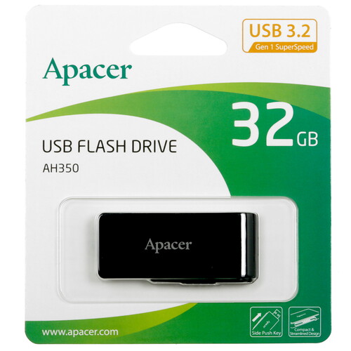 Купить Память USB Flash 32 ГБ Apacer AH350 [AP32GAH350B-1]  4900860. Характеристики, отзывы и цены в Донецке