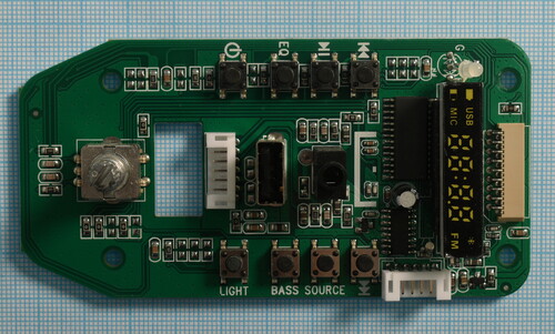 Купить Плата (FK + LED-ind + USB) для домашней аудиосистемы Fiero Emotion 150 FR900 [PCB-D2605-DISPLAY-07-FR4]  5099536. Характеристики, отзывы и цены в Донецке