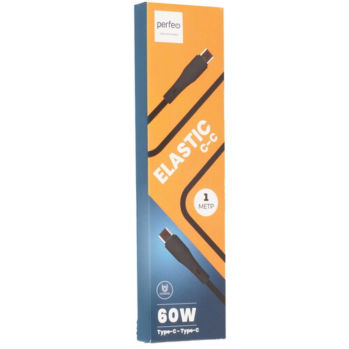 Купить Кабель круглый Perfeo USB Type-C - USB Type-C черный 1 м  5620229. Характеристики, отзывы и цены в Донецке
