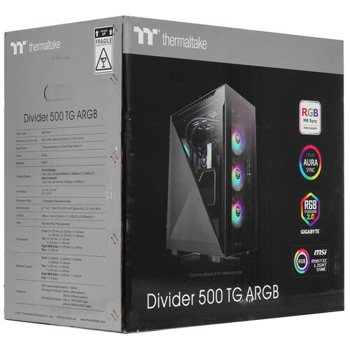 Купить Корпус Thermaltake Divider 500 TG ARGB  4745578. Характеристики, отзывы и цены в Донецке