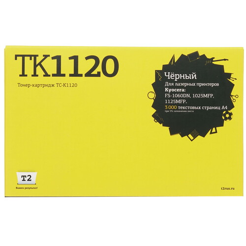 Купить Тонер-картридж лазерный T2 TC-K1120 черный  8190079. Характеристики, отзывы и цены в Донецке
