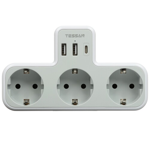 Купить Сетевой фильтр Tessan TS-323-C серый  9133316. Характеристики, отзывы и цены в Донецке
