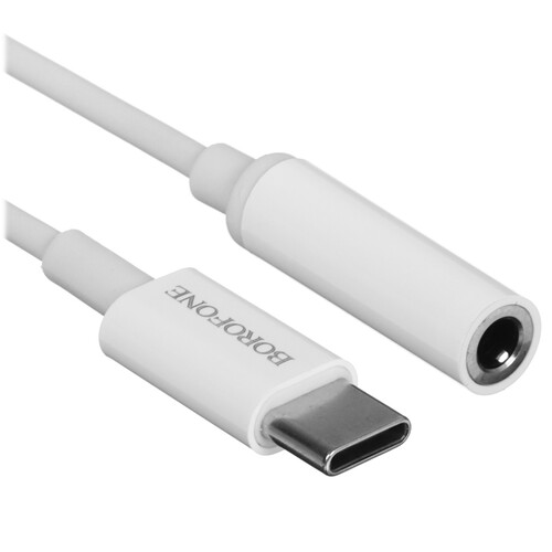 Купить Кабель   Borofone USB Type-C - jack 3.5 мм белый  5617624. Характеристики, отзывы и цены в Донецке