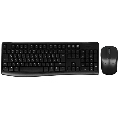 Купить Клавиатура+мышь беспроводная   RAPOO X1800Pro черный  9126365. Характеристики, отзывы и цены в Донецке