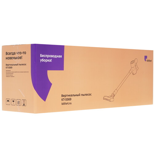 Купить Пылесос  вертикальный  Kitfort КТ-5569  белый  9272030. Характеристики, отзывы и цены в Донецке
