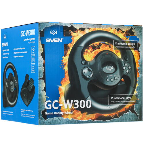 Купить Руль SVEN GC-W300 черный  8134606. Характеристики, отзывы и цены в Донецке