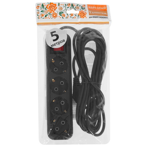 Купить Удлинитель TDM ELECTRIC Народный SQ1303-1127 черный  9277203. Характеристики, отзывы и цены в Донецке