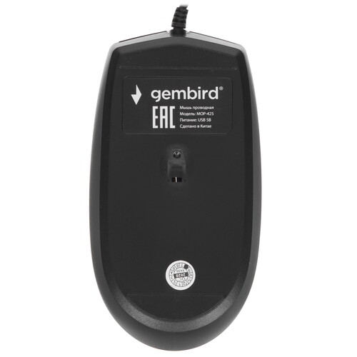 Купить Мышь проводная Gembird MOP-425  черный  4726449. Характеристики, отзывы и цены в Донецке