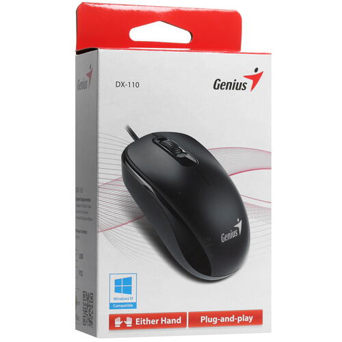 Купить Мышь проводная Genius DX-110  черный  8129366. Характеристики, отзывы и цены в Донецке