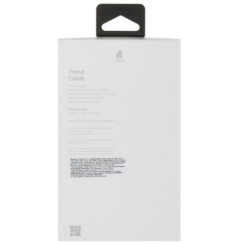 Купить Кабель круглый uBear USB Type-C - USB Type-C синий 2.4 м  5466123. Характеристики, отзывы и цены в Донецке