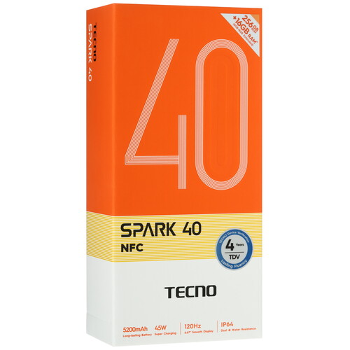 Купить 6.67" Смартфон Tecno SPARK 40 256 ГБ белый  5633202. Характеристики, отзывы и цены в Донецке