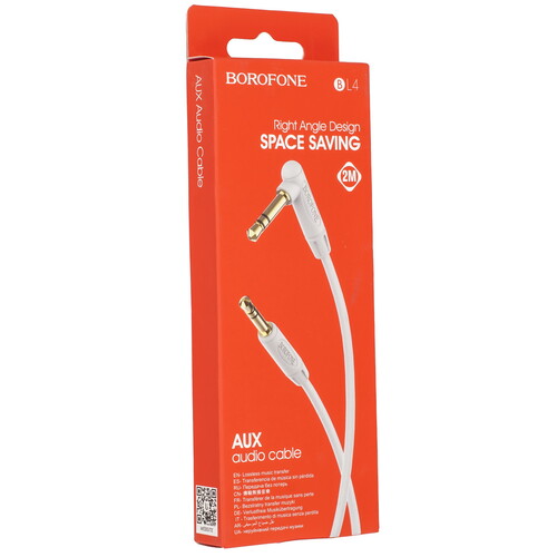 Купить Кабель   Borofone jack 3.5 мм - jack 3.5 мм серый  5474938. Характеристики, отзывы и цены в Донецке