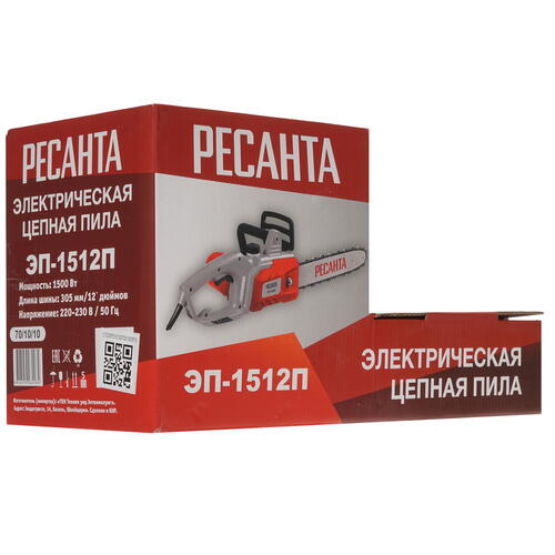 Купить Электрическая цепная пила Ресанта ЭП-1512П шина - 30 см(12")  5305440. Характеристики, отзывы и цены в Донецке