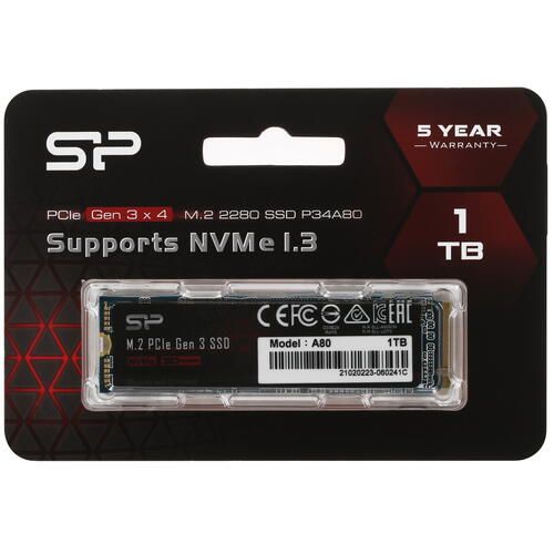 Купить 1000 ГБ M.2 NVMe накопитель Silicon Power P34A80 [SP001TBP34A80M28]  5052948. Характеристики, отзывы и цены в Донецке