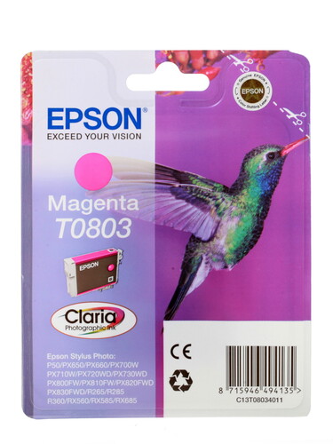 Купить Картридж Epson T0803 пурпурный  0123979. Характеристики, отзывы и цены в Донецке