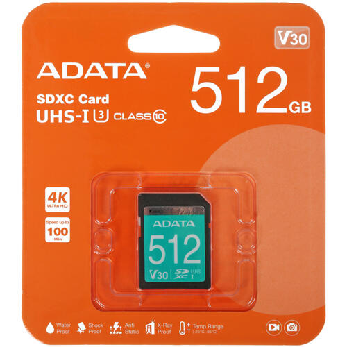 Купить Карта памяти ADATA Premier Pro SDXC 512 ГБ [ASDX512GUI3V30S-R]  5449488. Характеристики, отзывы и цены в Донецке