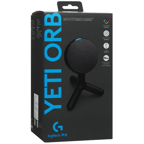 Купить Микрофон Logitech Yeti Orb черный  5481760. Характеристики, отзывы и цены в Донецке
