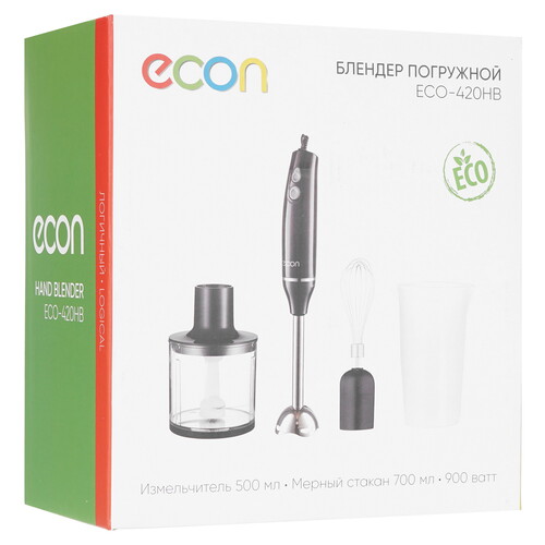 Купить Блендер погружной Econ ECO-420HB черный  9215361. Характеристики, отзывы и цены в Донецке
