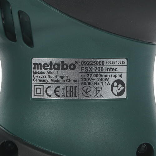 Купить Эксцентриковая шлифмашинка Metabo FSX 200 Intec  1151114. Характеристики, отзывы и цены в Донецке