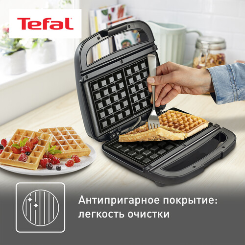 Купить Вафельница Tefal Waffle Time WD170D38 серебристый  5495960. Характеристики, отзывы и цены в Донецке