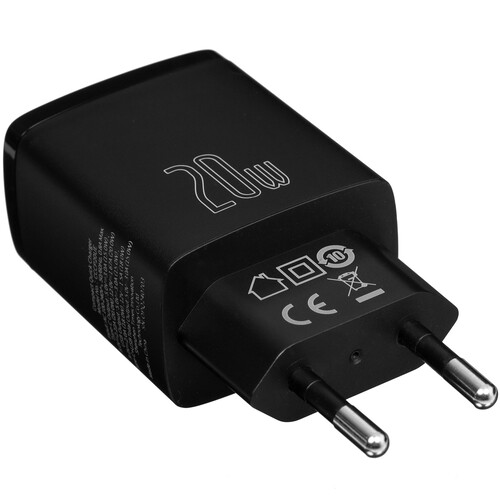 Купить Сетевое зарядное устройство Baseus Compact U+C черный  5072993. Характеристики, отзывы и цены в Донецке