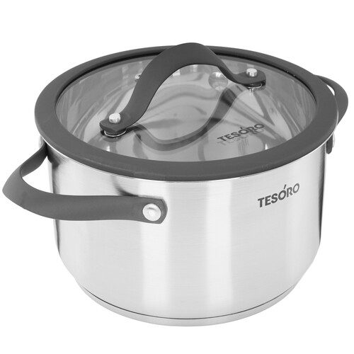 Купить Кастрюля Tesoro Tivoli КС823 2.3 л 18 см серебристый  9165216. Характеристики, отзывы и цены в Донецке