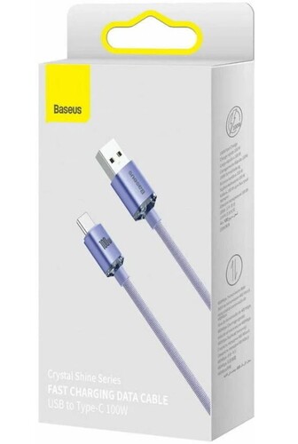 Купить Кабель круглый Baseus USB Type-C - USB 2.0 Type-A фиолетовый 1.2 м  9167058. Характеристики, отзывы и цены в Донецке