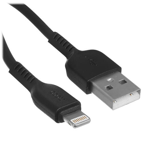Купить Кабель круглый Hoco Lightning 8-pin - USB 2.0 Type-A черный 1 м  5452388. Характеристики, отзывы и цены в Донецке