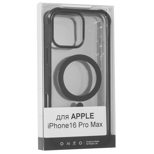 Купить Накладка  ONZO Antishock-E MagSafe для Apple iPhone 16 Pro Max черный/прозрачный  9241834. Характеристики, отзывы и цены в Донецке