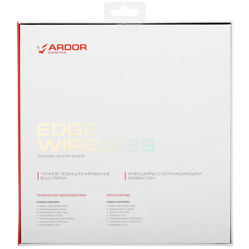 Купить Беспроводные/проводные наушники ARDOR GAMING Edge Wireless белый 2025  9184090. Характеристики, отзывы и цены в Донецке