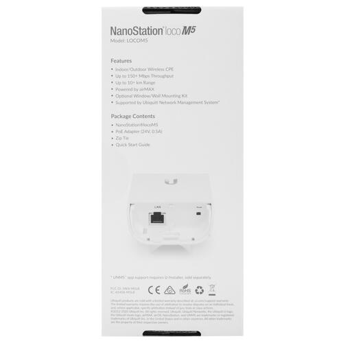 Купить Точка доступа Ubiquiti NanoStation Loco M5  5092777. Характеристики, отзывы и цены в Донецке