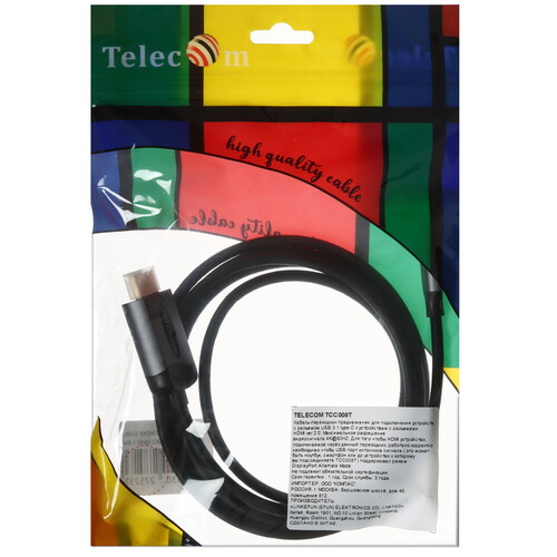 Купить Кабель однонаправленный Telecom USB Type-C - HDMI, 1.8 м  9190102. Характеристики, отзывы и цены в Донецке