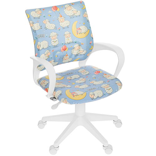 Купить Кресло детское Бюрократ BUROKIDS 1 W-SHEEPS голубой  5420021. Характеристики, отзывы и цены в Донецке