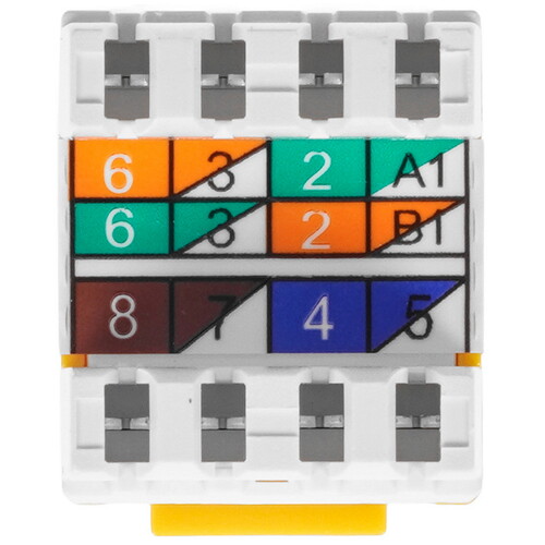 Купить Модуль Keystone Lanmaster LAN-OK45U6/180P-YL  9242124. Характеристики, отзывы и цены в Донецке