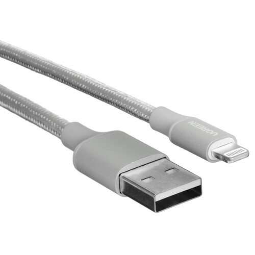 Купить Кабель круглый Ugreen Lightning 8-pin MFI - USB 2.0 Type-A серебристый 2 м  9983444. Характеристики, отзывы и цены в Донецке