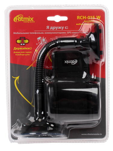 Купить Держатель автомобильный Ritmix RCH-015 W черный  1071785. Характеристики, отзывы и цены в Донецке